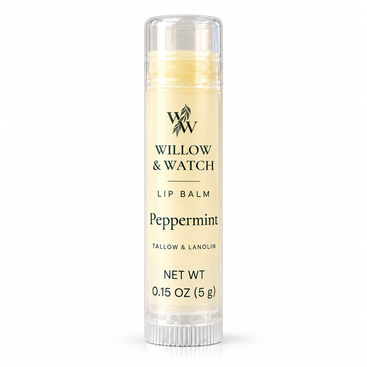 Willow & Watch tallow and lanolin lip balm, peppermint