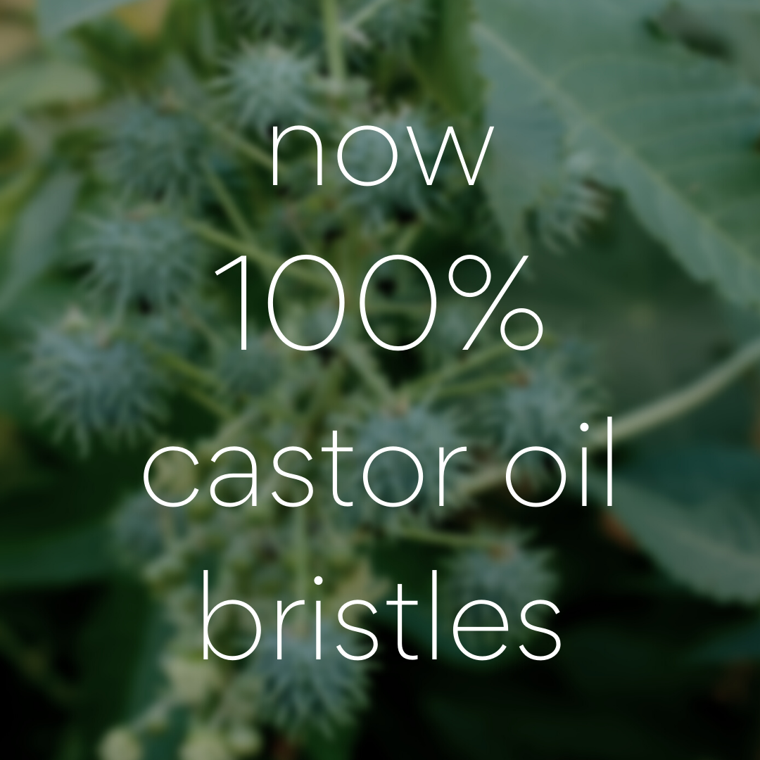 Plant-based bristles made from castor bean oil