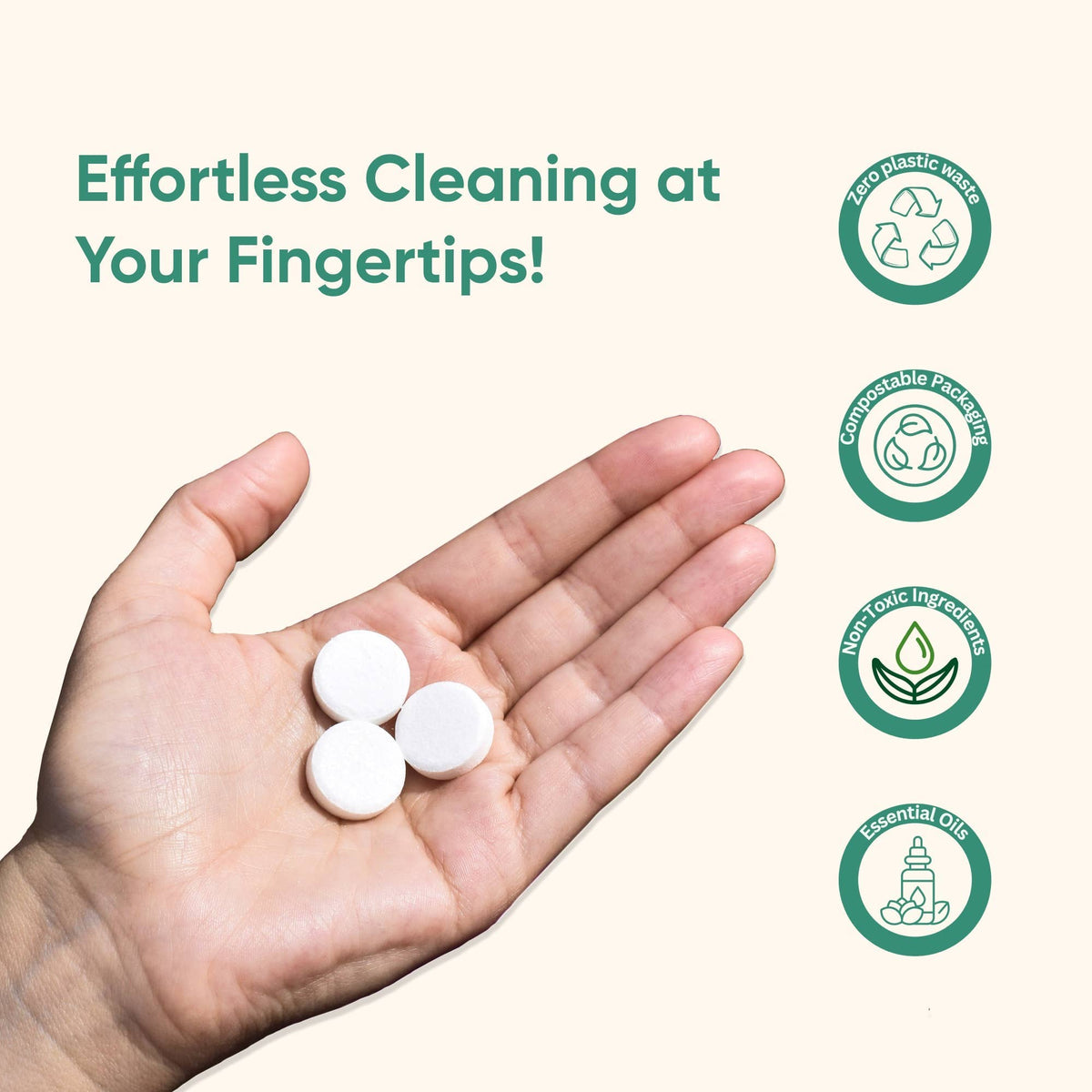 Green Llama Glass & Mirror Cleaner Refill Tablets, photo 6