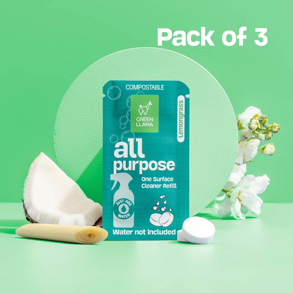 Green Llama All-Purpose Cleaner Refills, Lemongrass (3-Pack)