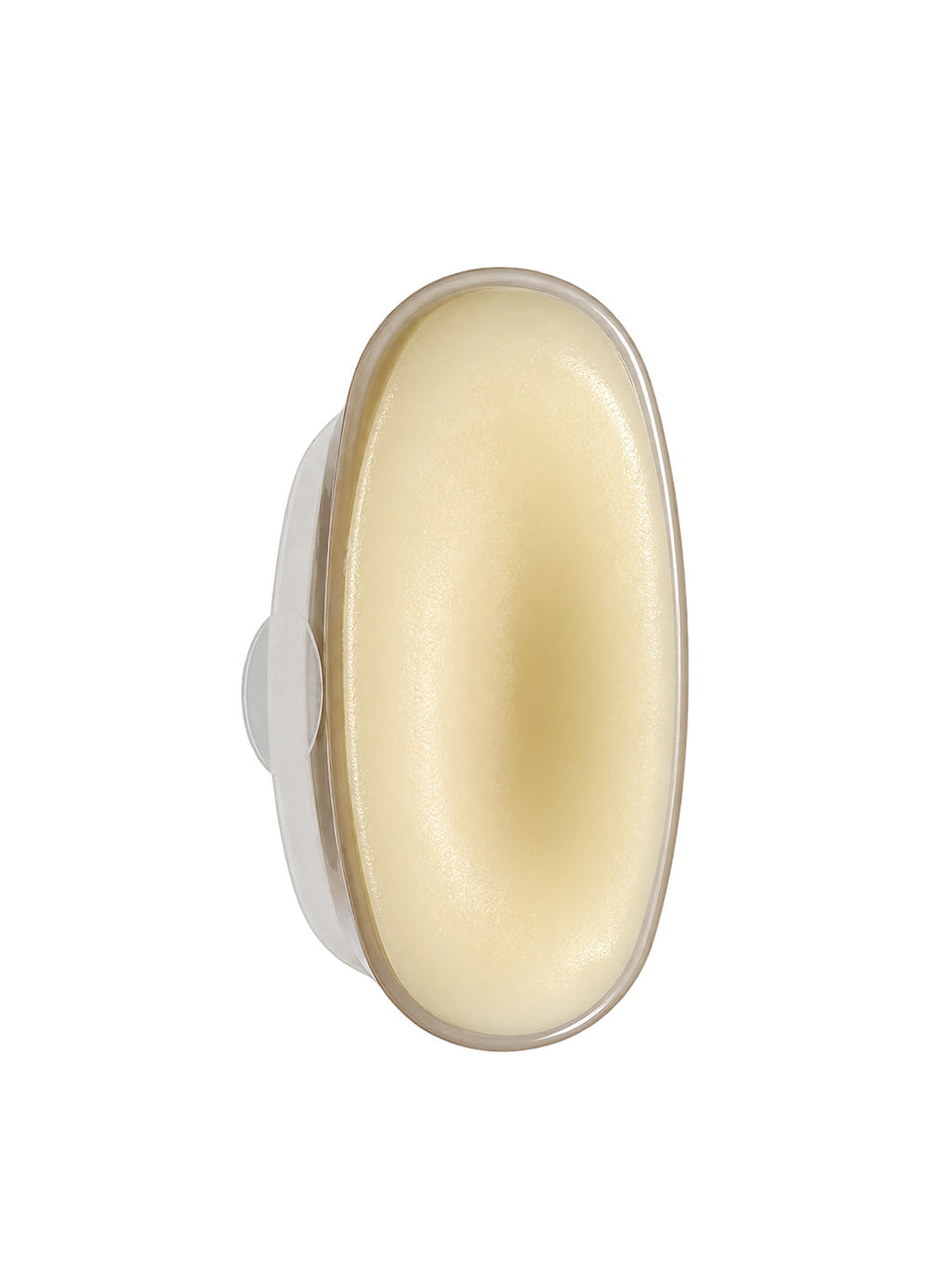 Deodorant Mini seen from above with the cap off, showing the oval stick