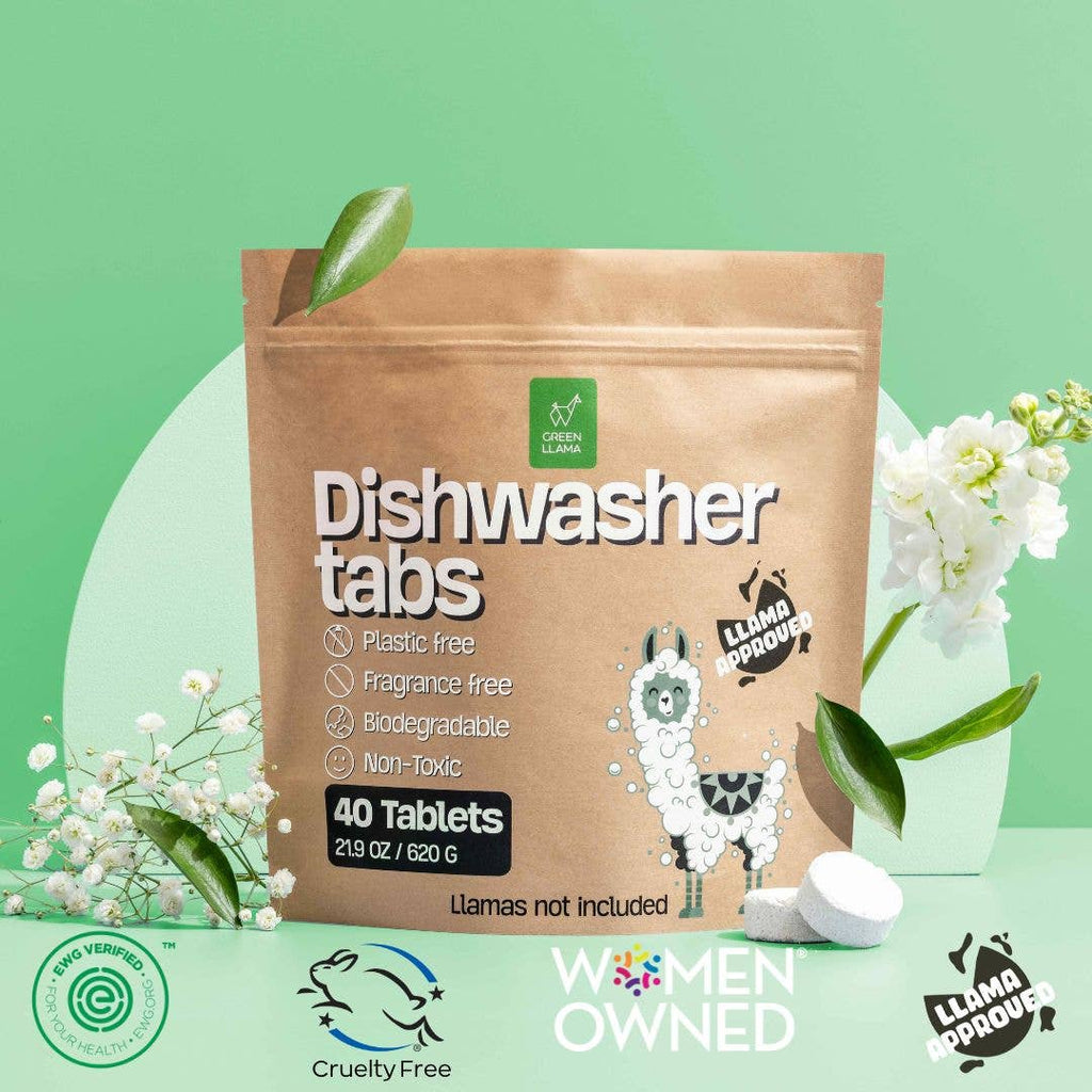 Green Llama Fragrance & PVA-Free Dishwasher Tablets (40 ct)